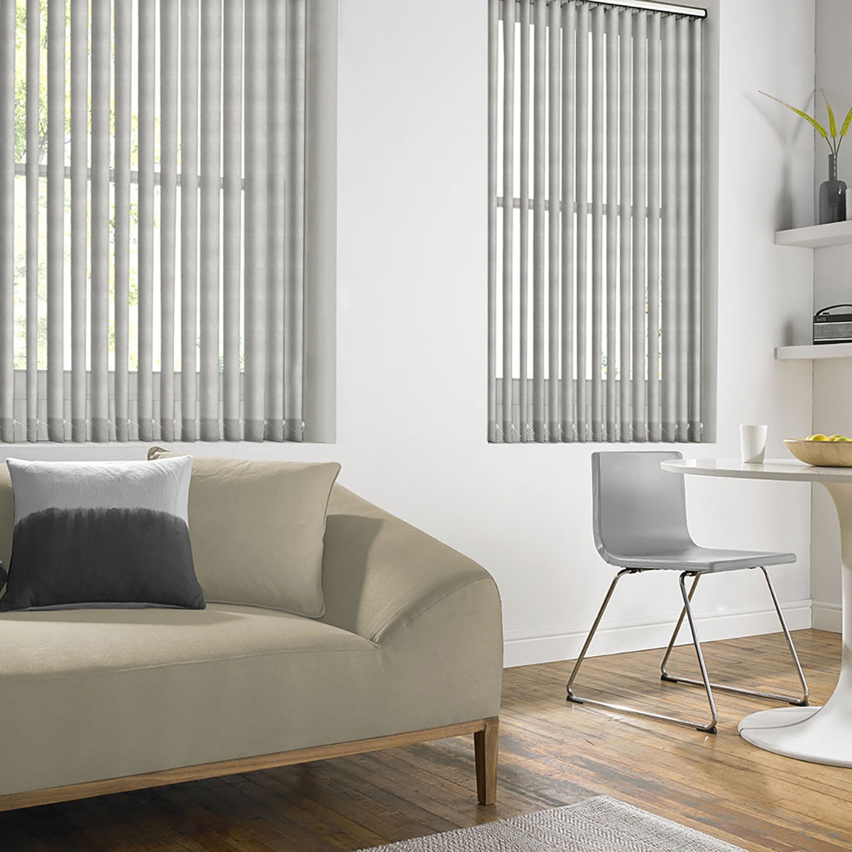 Product photograph of Claire Vapour Vertical Blind from Choice Furniture Superstore.